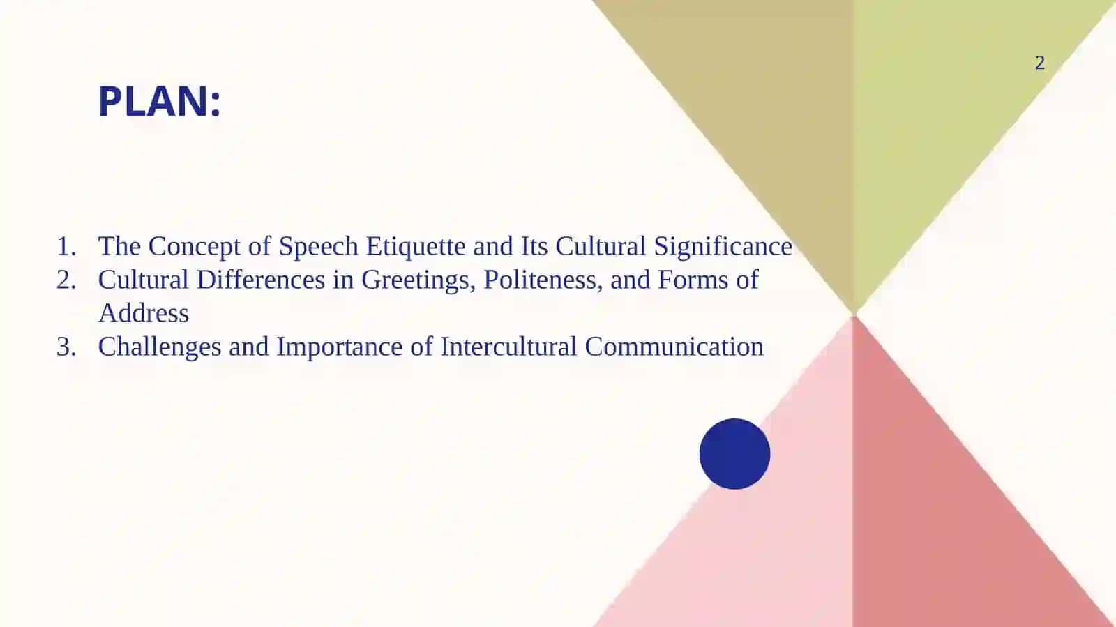 Cultural aspects of speech etiquette 2