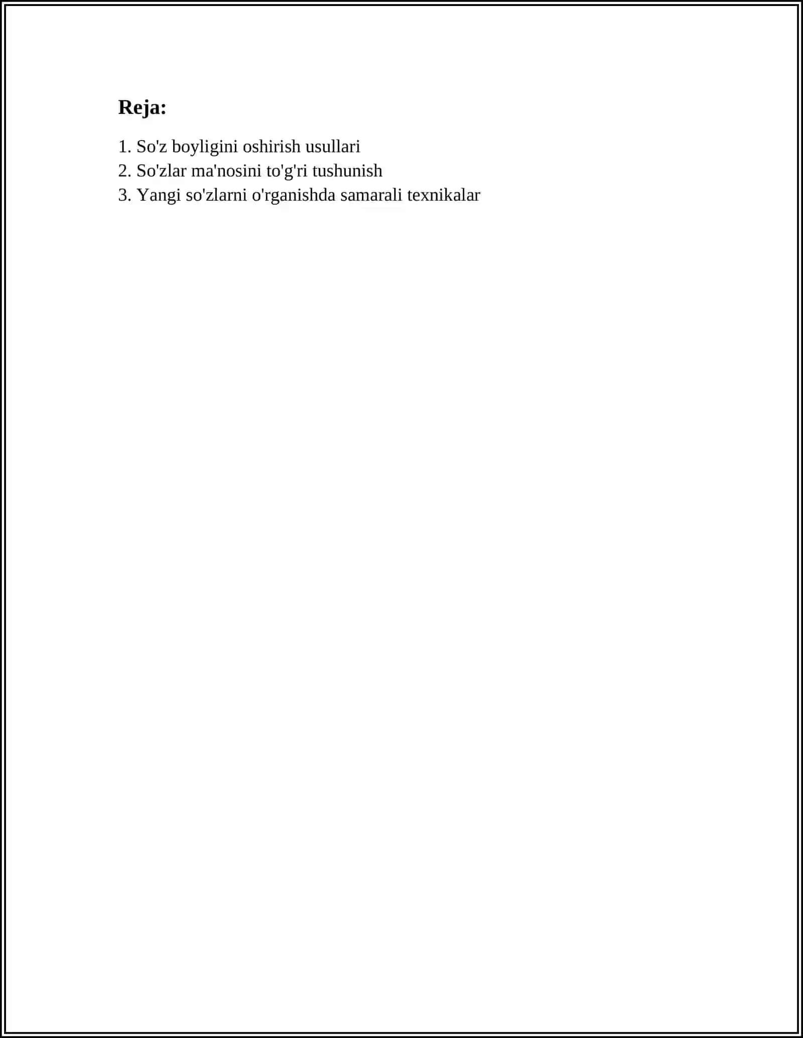 SOʼZ BAYLIGʼI TIL KOʼRKI 2