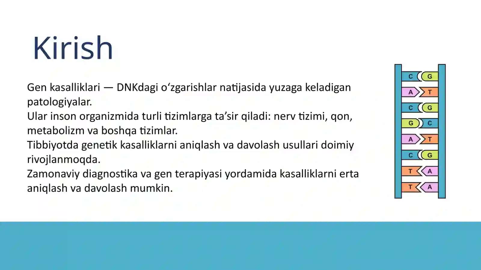 Gen kasalliklari klassifikatsiyasi tibbiyotda yangiliklar 2