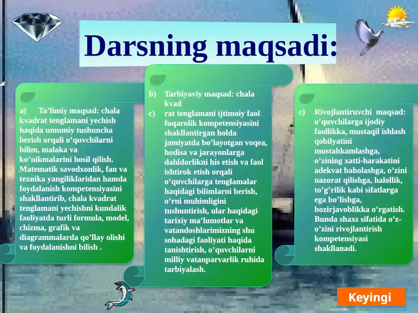 Chala kvadrat tenglamalar 2