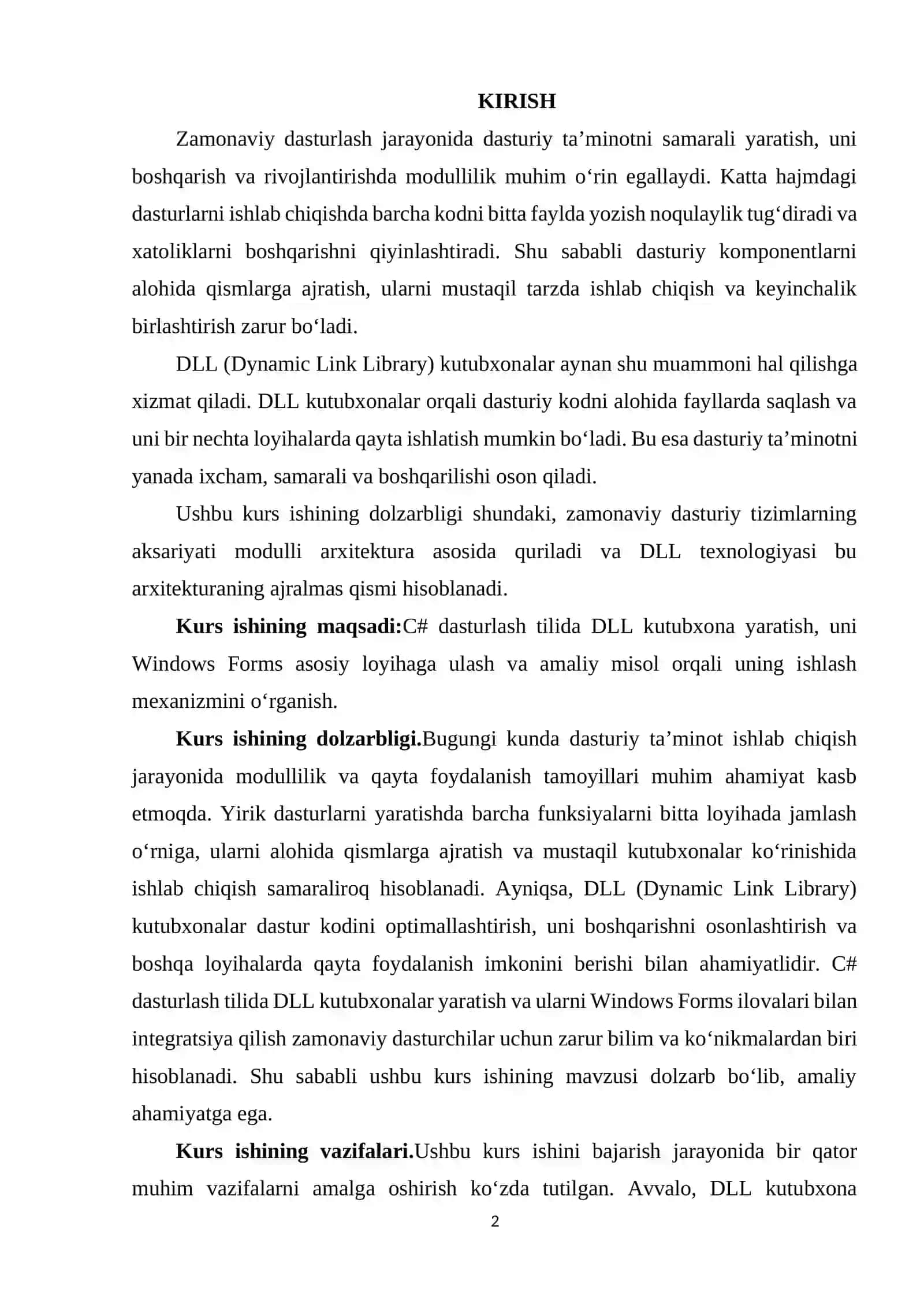 DLL KUTUBXONA YARATISH VA UNI WINDOWS FORMS ILOVASIGA ULASH 2