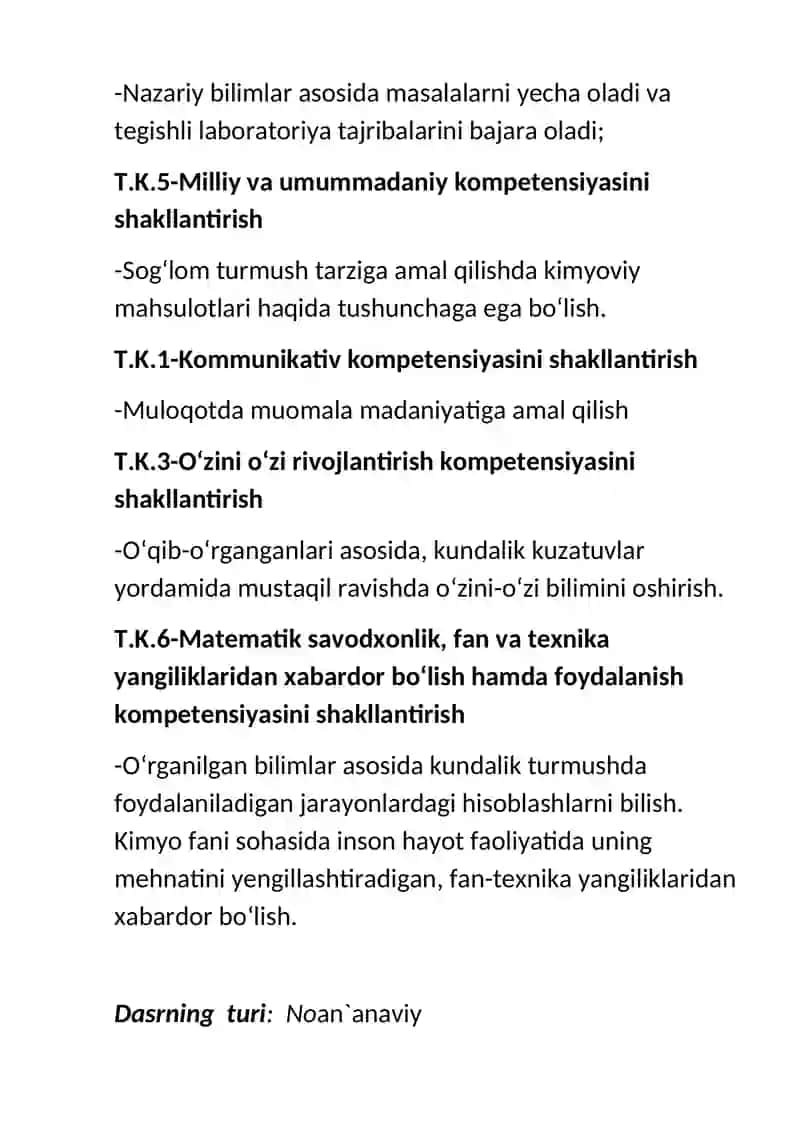 Kimyo Darsi 2