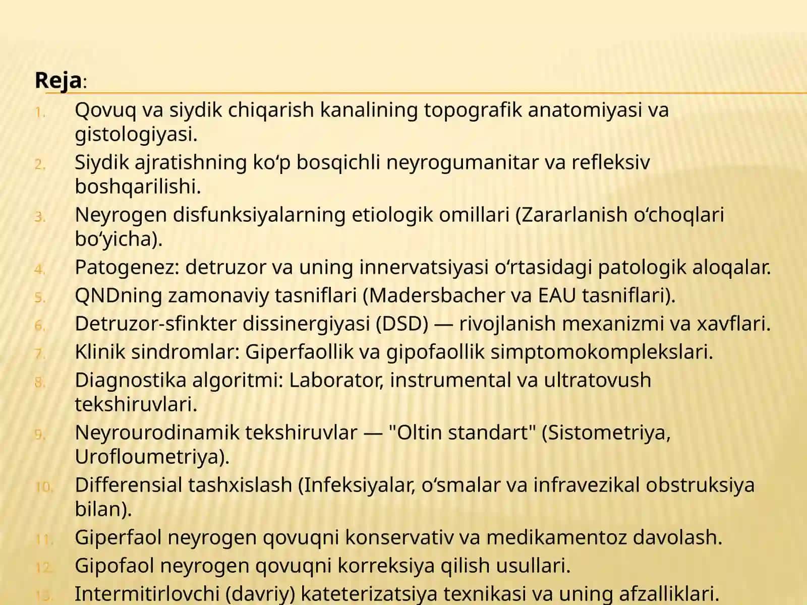 Qovuqning neyrogen disfunksiyasi 2