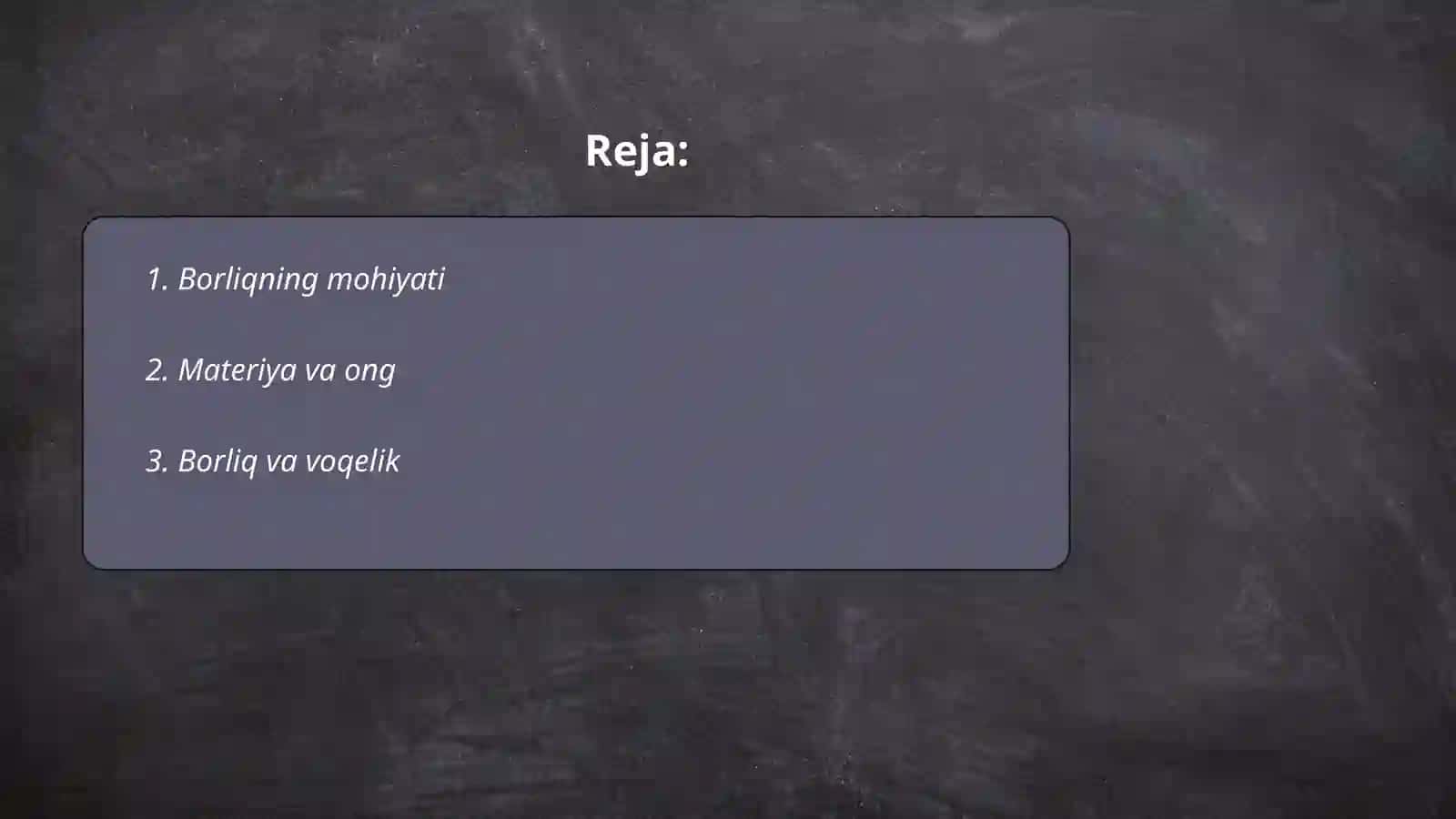 Borliq Falsafasi 2