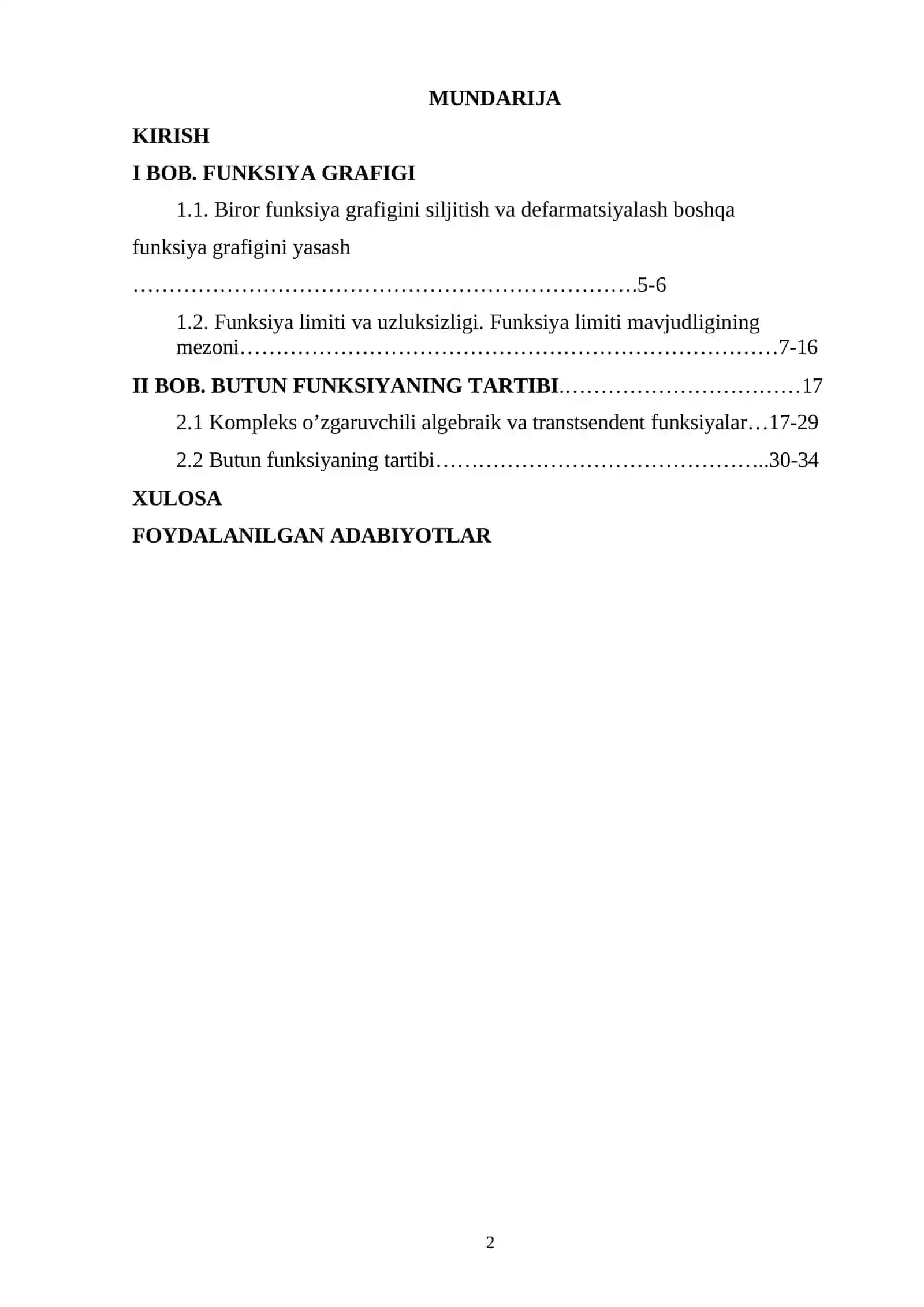 MATEMATIK ANALIZ 2
