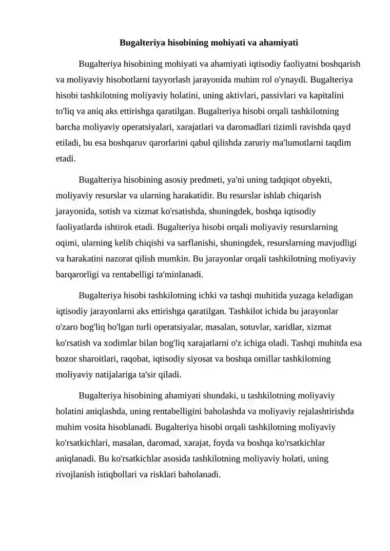 Bugalteriya hisobining predmeti 2