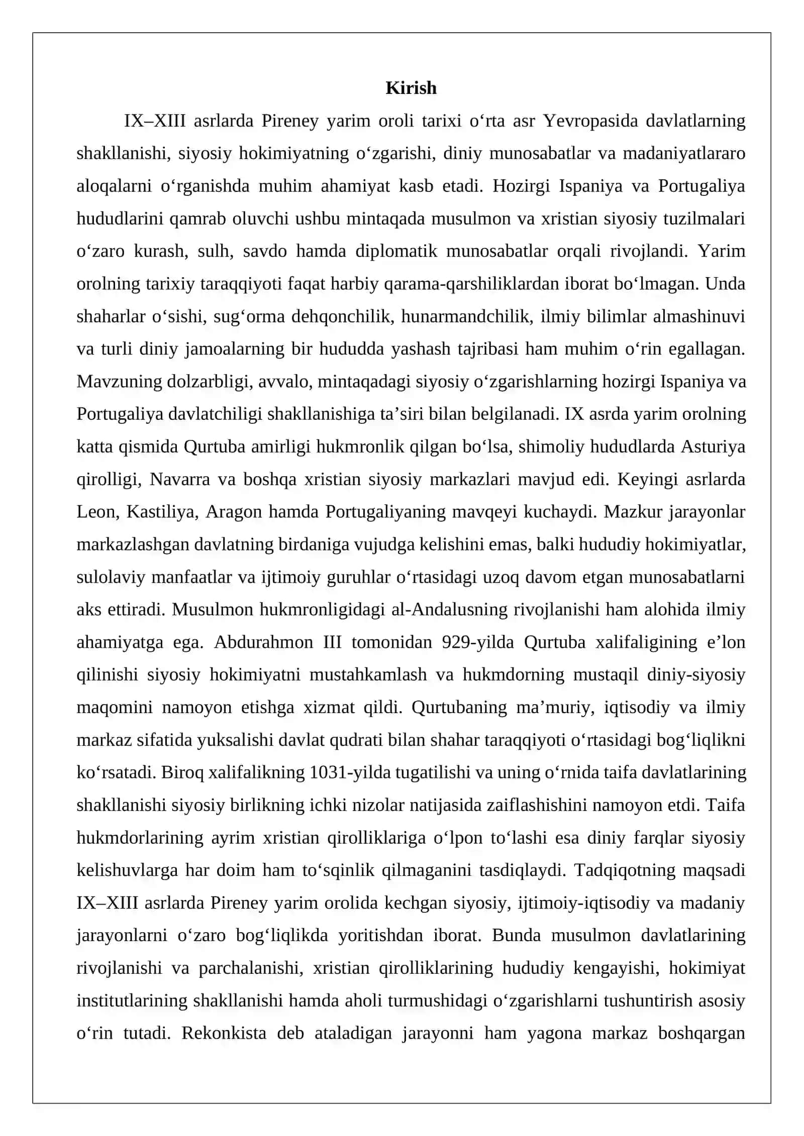 IX-XIII asrlarda Pireney yarim oroli tarixi 2