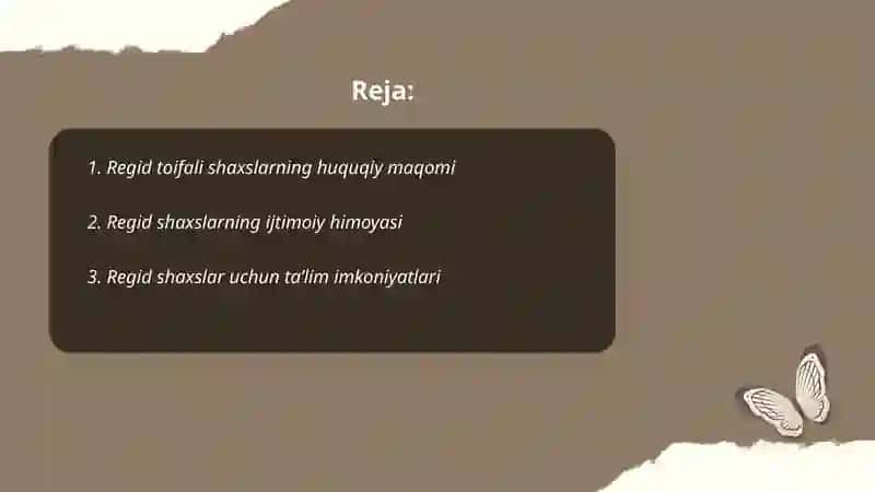 Regid toifali shaxslar 2