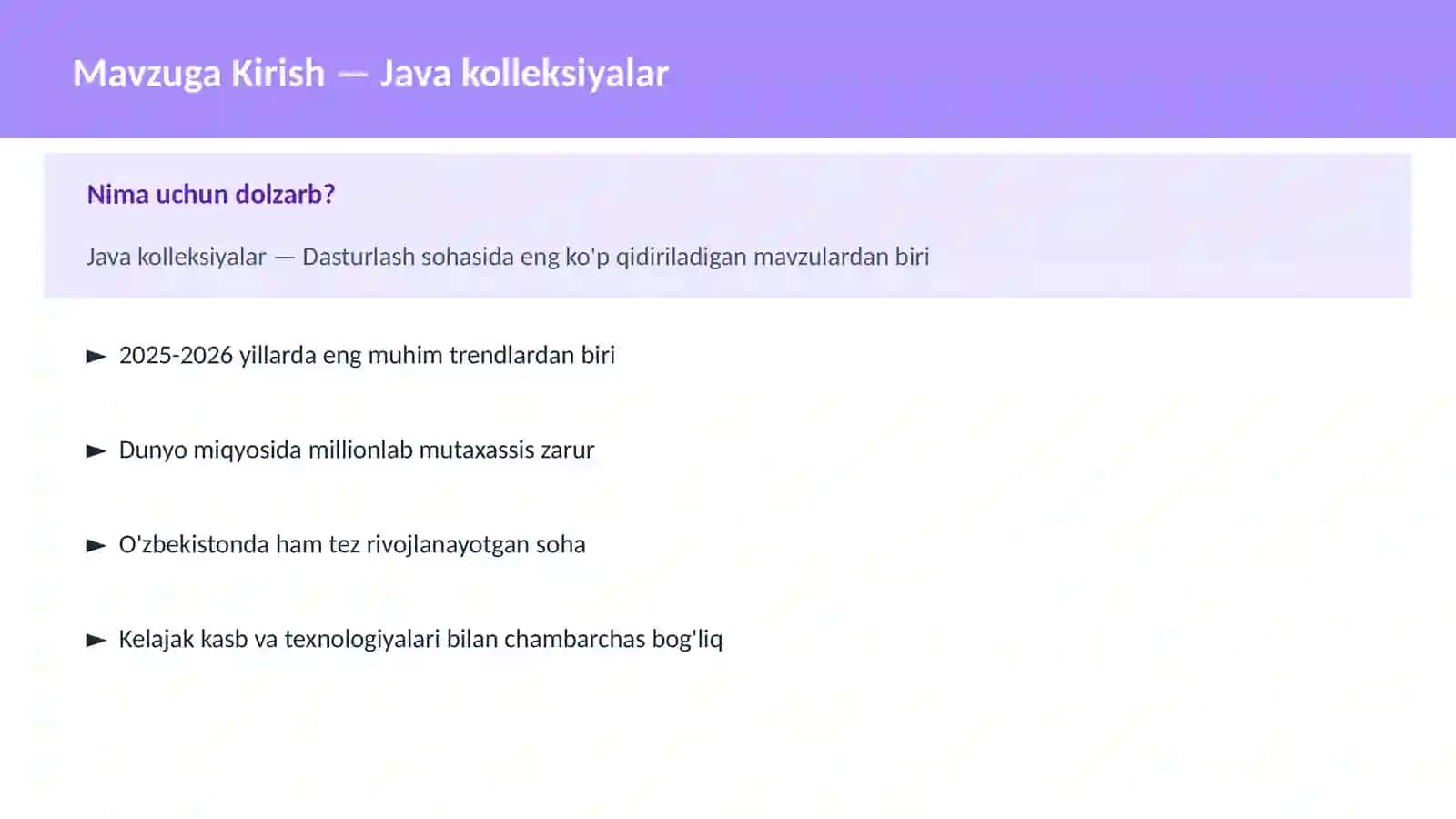Java kolleksiyalar 2