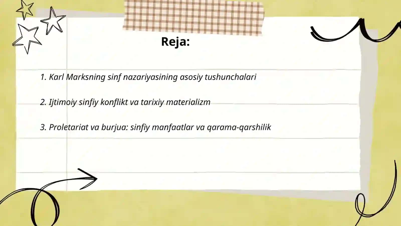 Karl Marksning ijtimoiy sinfiy konflikt konsepsiyasi, Mirzaidova Anora 2