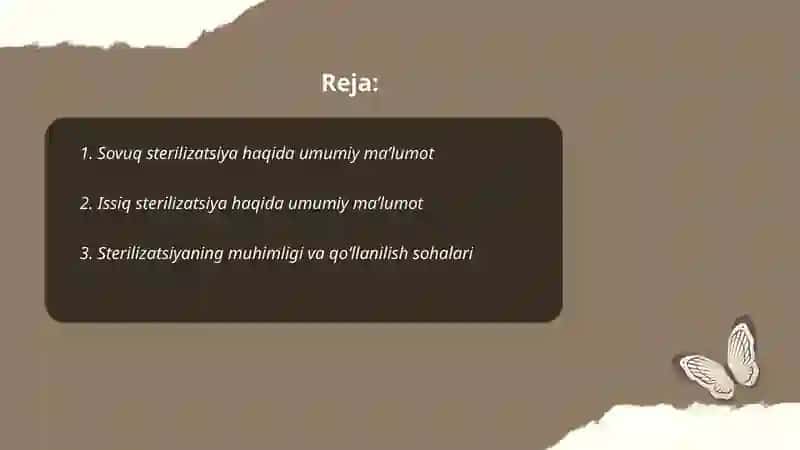 Sovuq va issiq sterillash 2