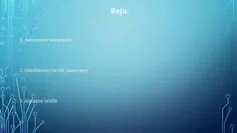 Informatikaning nazariy asoslari 2