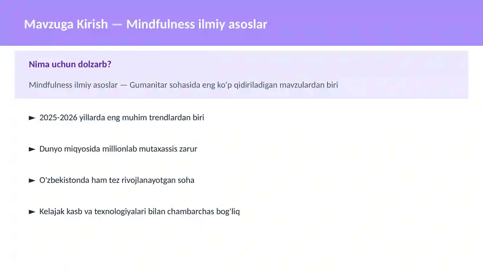 Mindfulness ilmiy asoslar 2