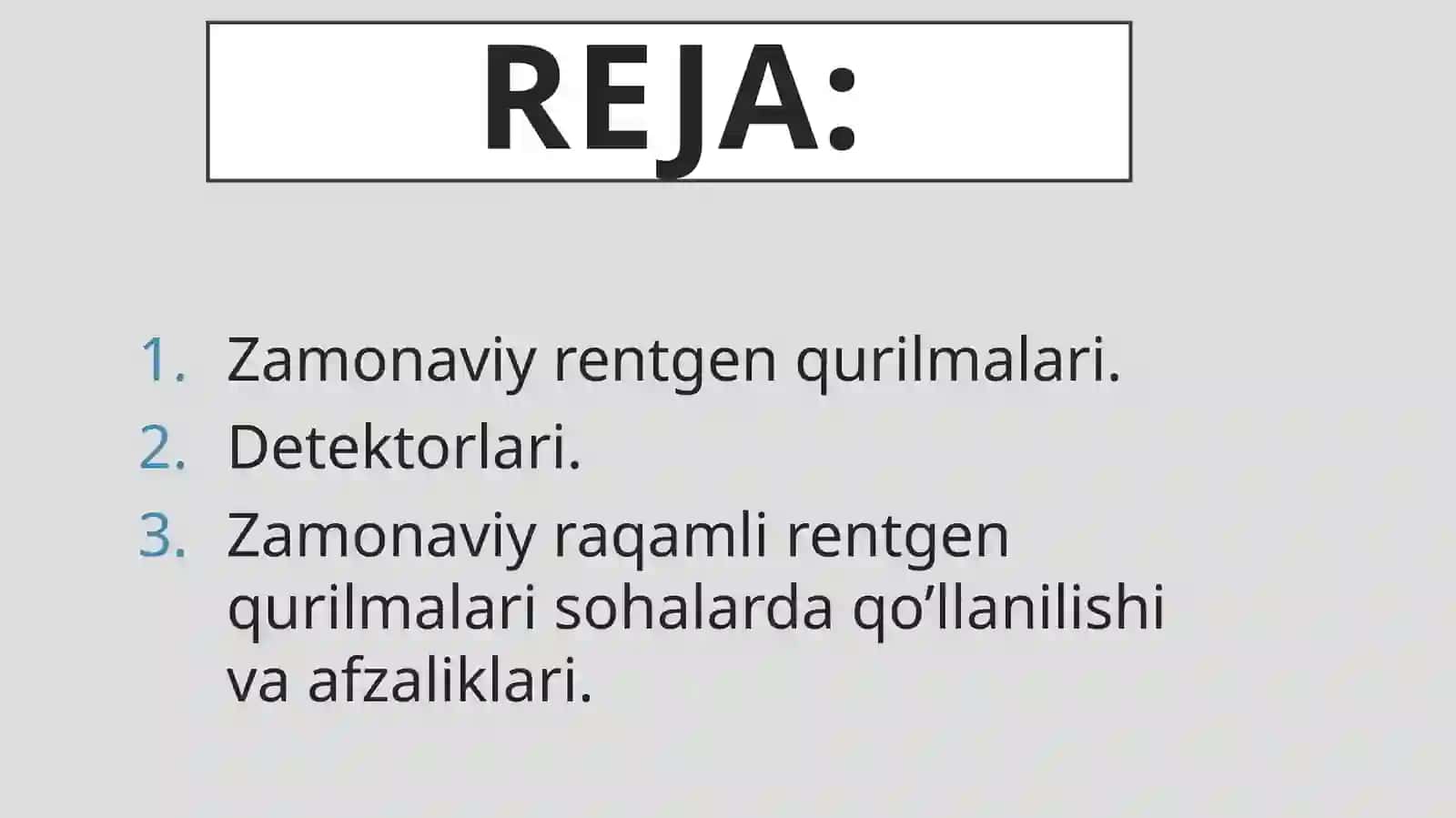 Zamonaviy raqamli rentgen qurilmalari 2