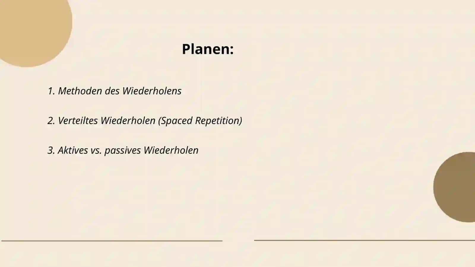 Methoden des Wiederholens 2