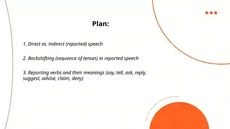 Reported speech 2