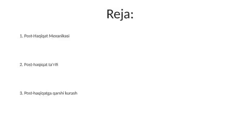 Post-haqiqat ta'rifi 2