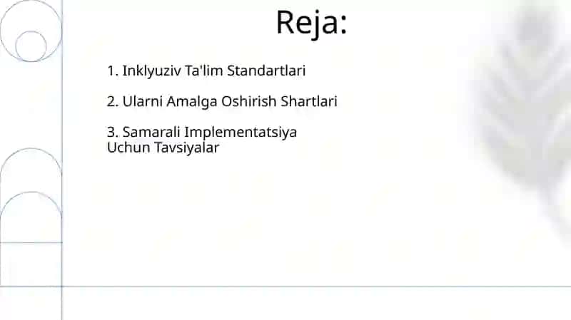 Inklyuziv ta'lim standartlari va ularni amalga oshirish shart sharoitlari 2