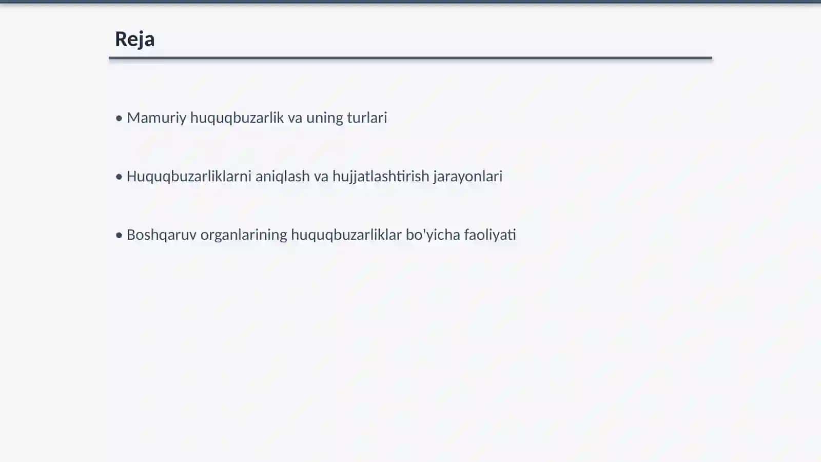 Mamuriy huquqbuzarlik to’g’risidagi ishlarni yuritish 2