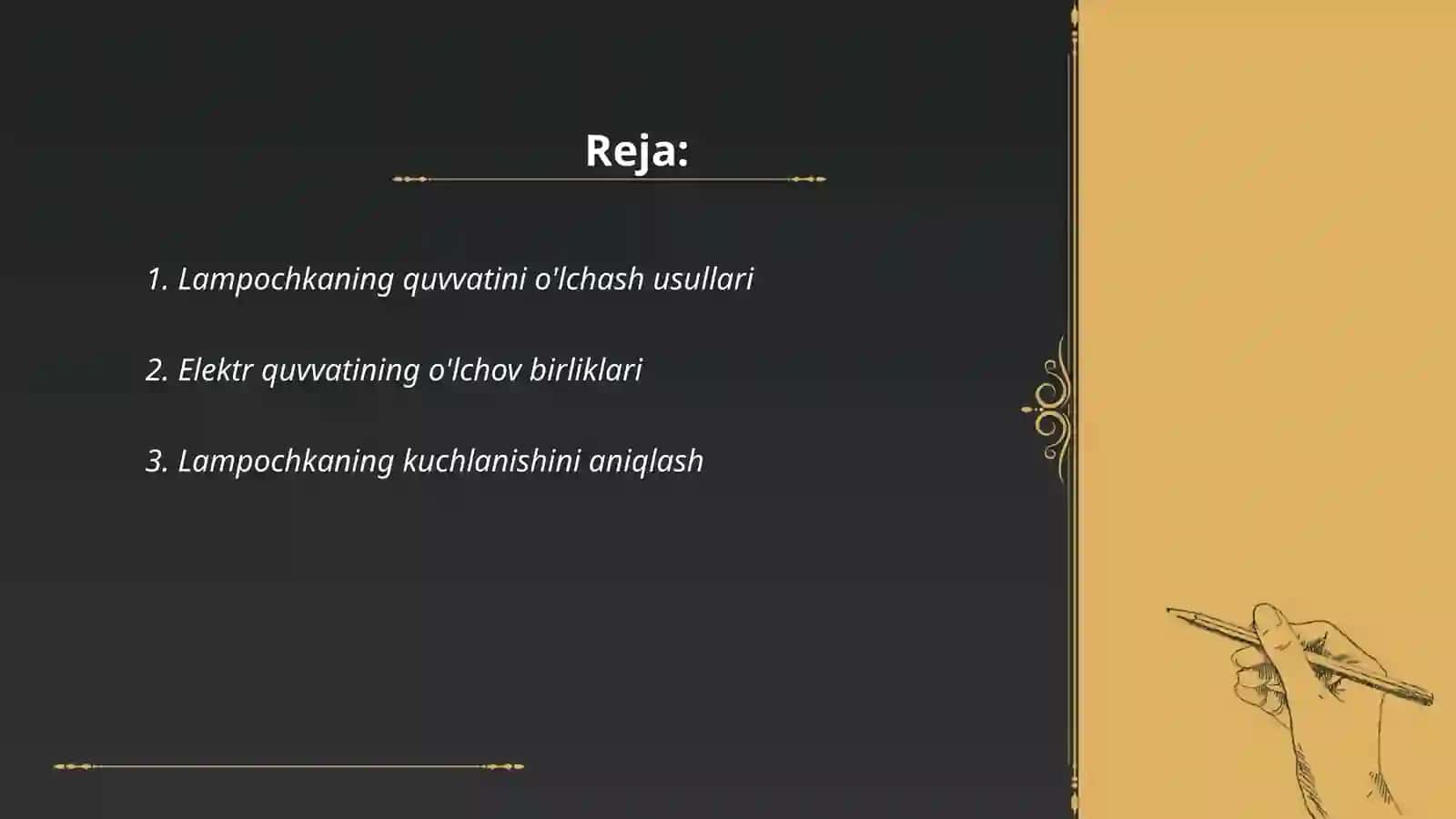 Elektr quvvati aniqlash 2