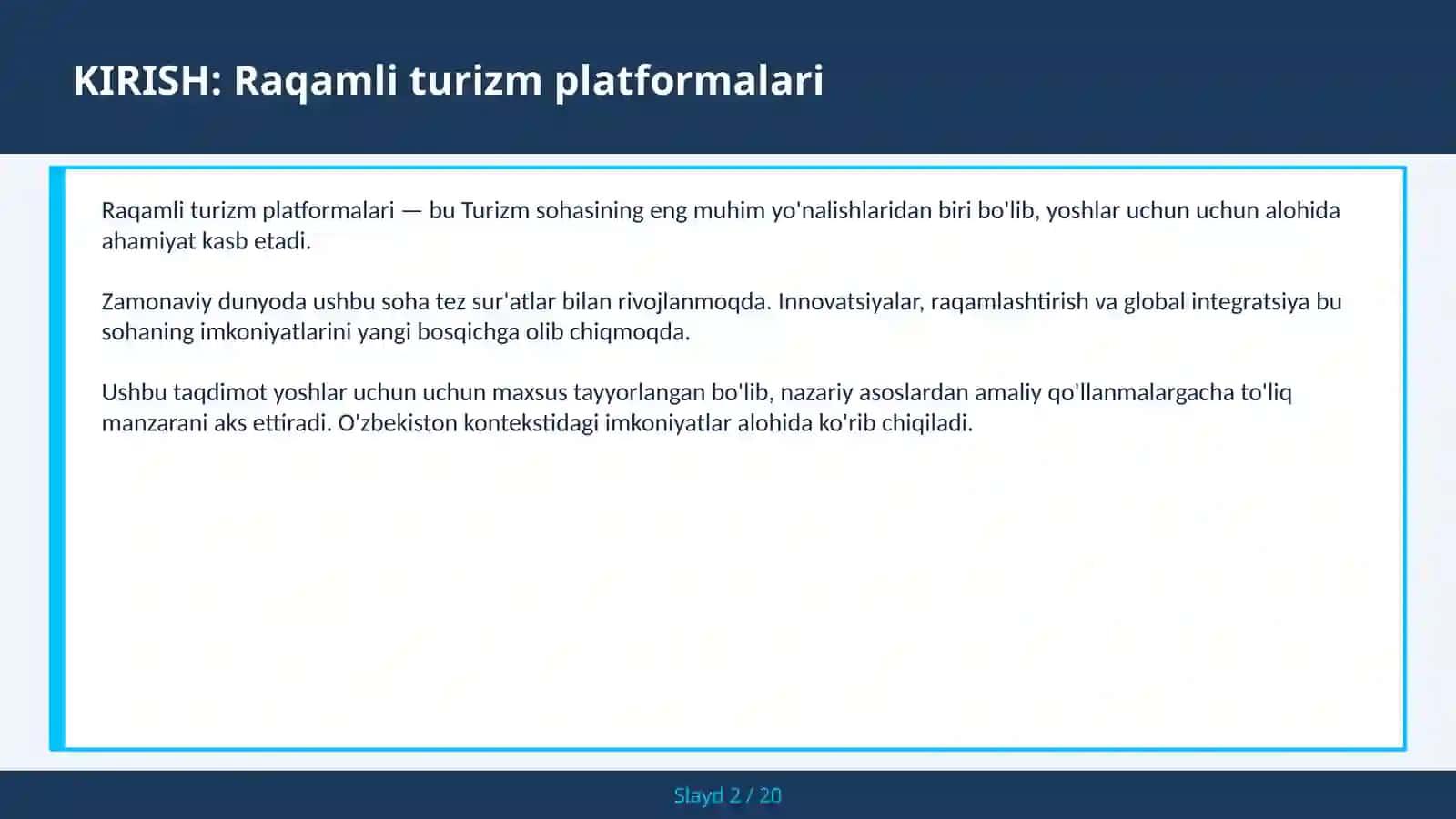 Raqamli turizm platformalari 2