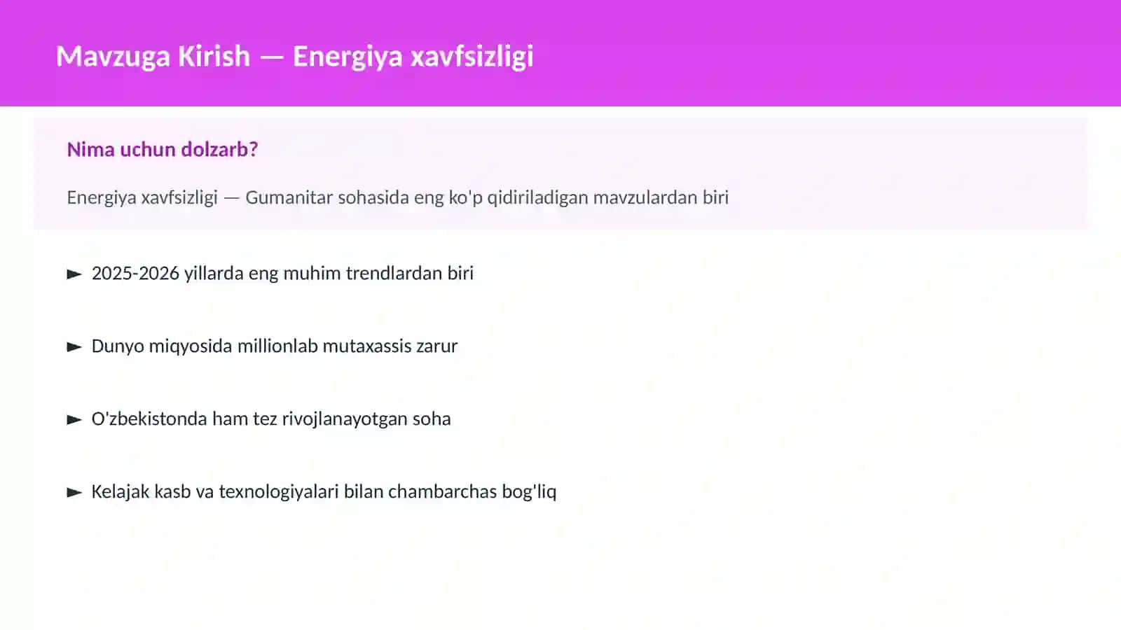 Energiya xavfsizligi 2