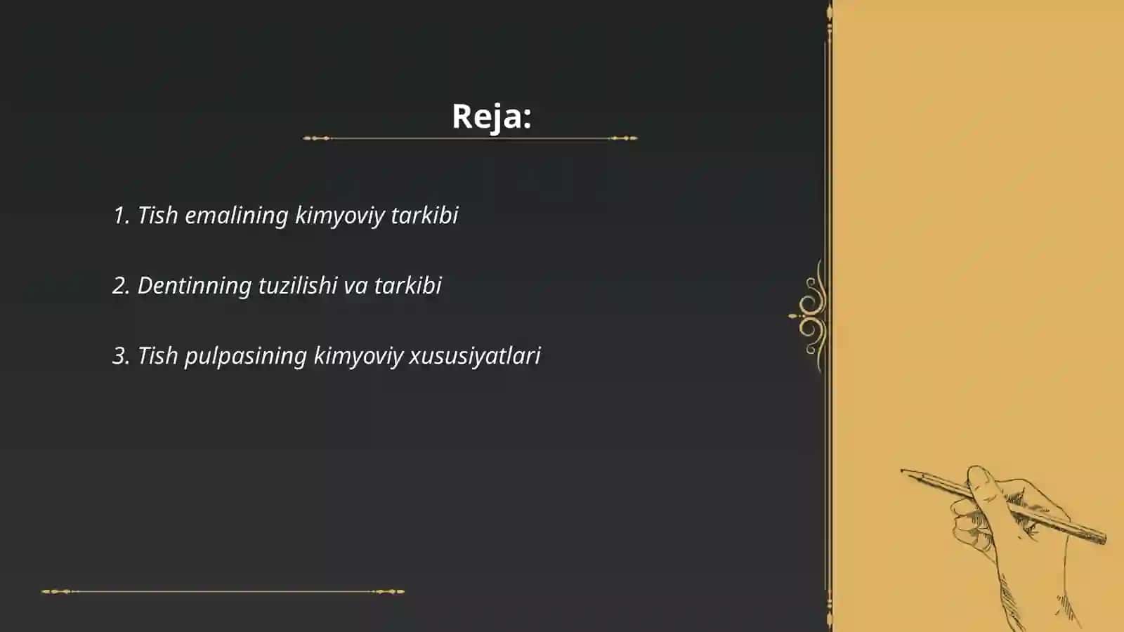 Tishning Kimyoviy tarkibi 2