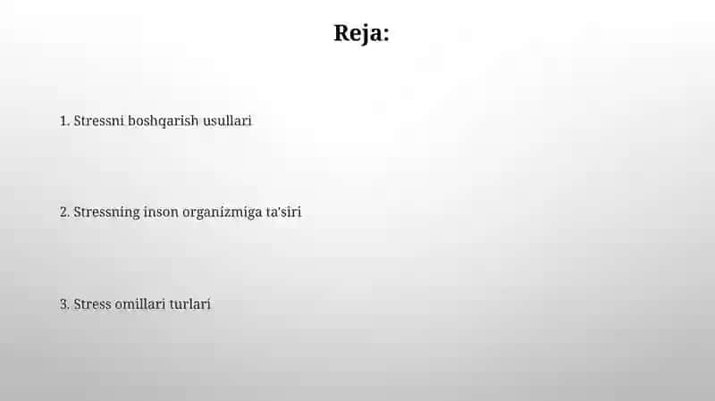 Stressga tasir etuvchi omillar 2