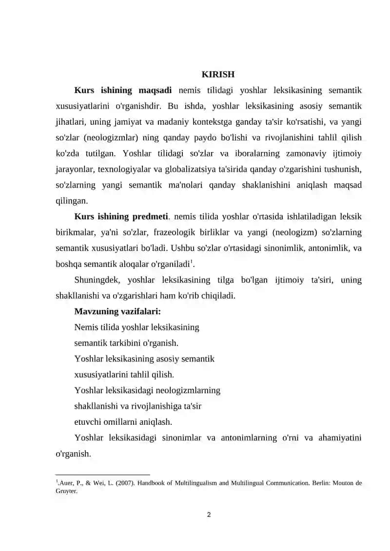 NEMIS TILIDA YOSHLAR LEKSIKOGIYASI 2