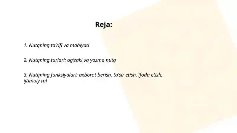 Nutq to'g'risida tushuncha 2