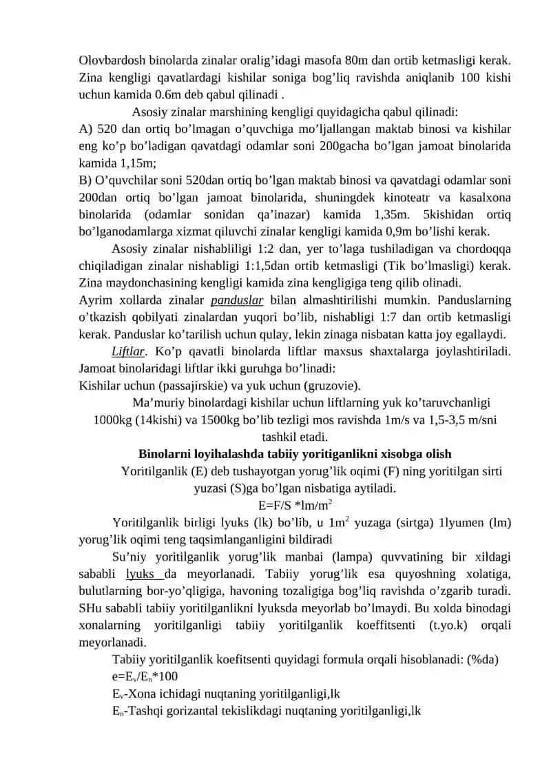 Jamoat binolariga qo‘yiladigan maxsus talablar 2
