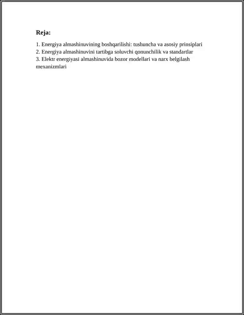 ENERGIYA ALMASHINUVINING BOSHQARILISHI 2