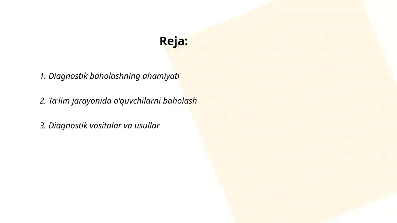 Pedagogik diagnostika 2