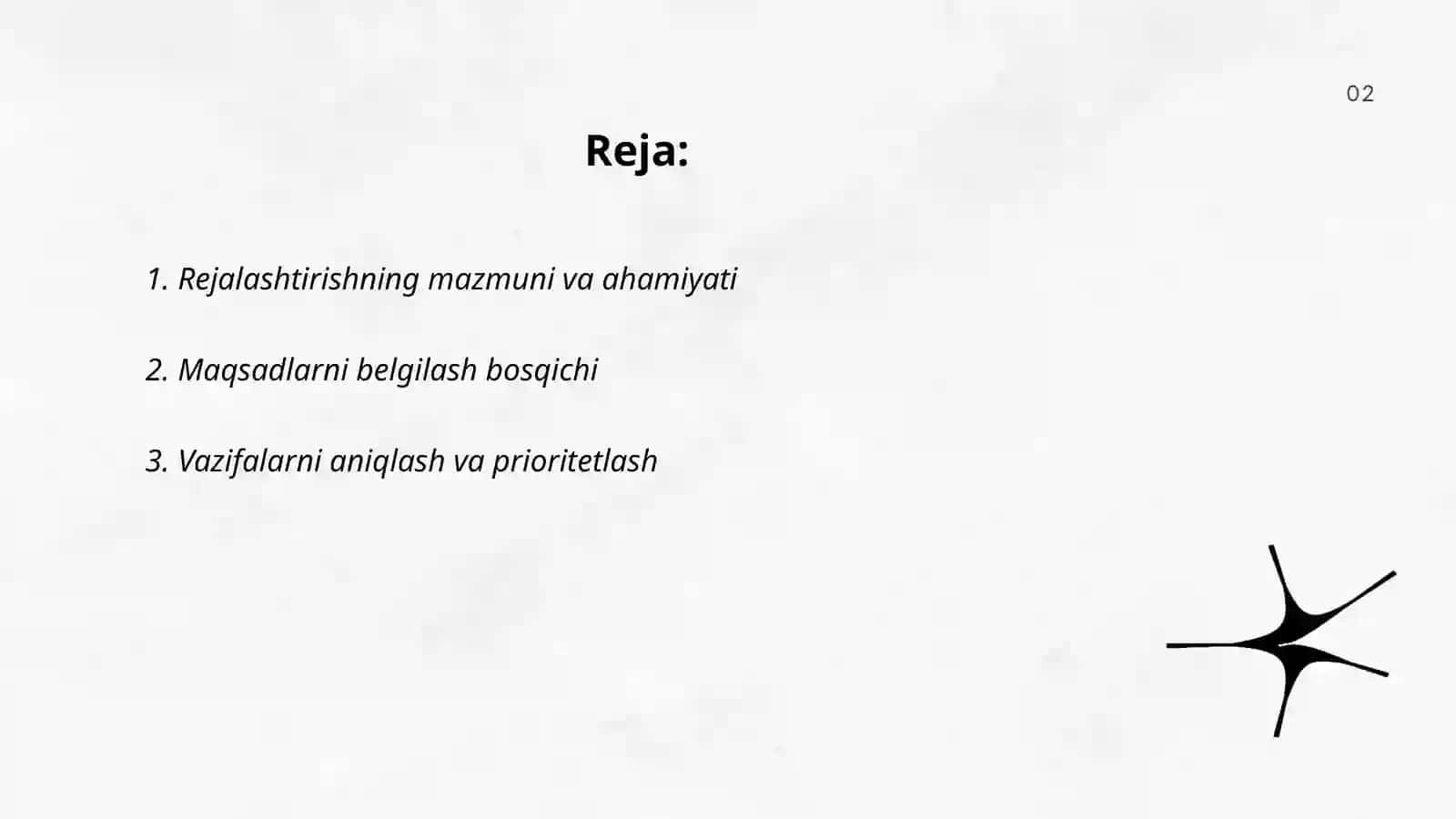 Rejalashtirishning asosiy bosqichlari va turlari 2