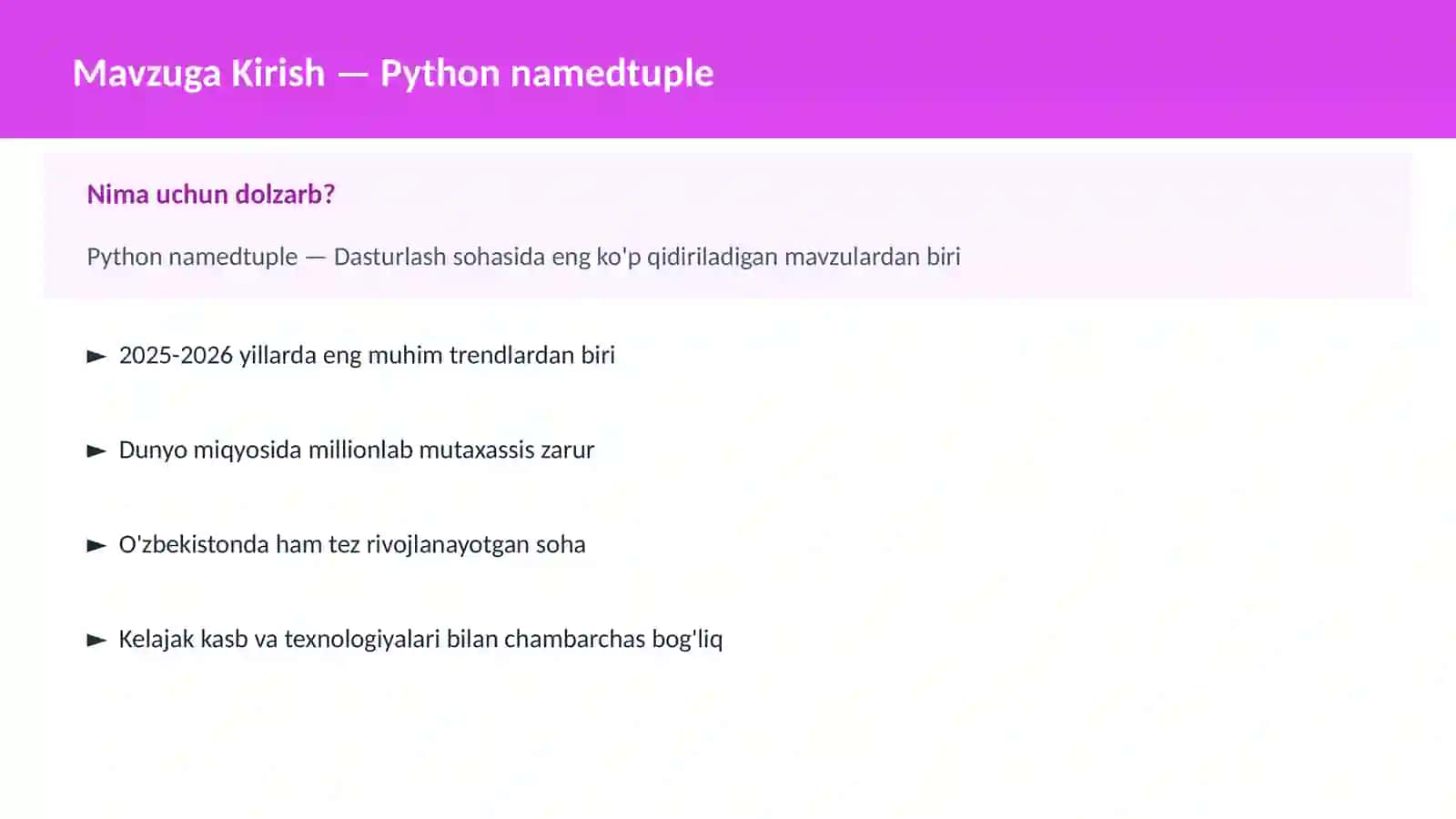 DASTURLASH | PYTHON DASTURLASH 2