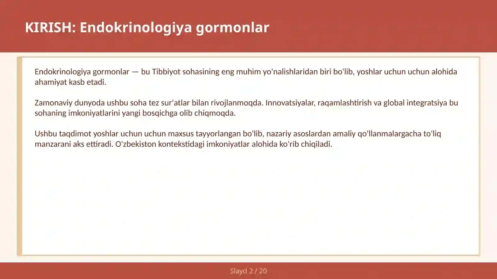 Endokrinologiya Gormonlar 2