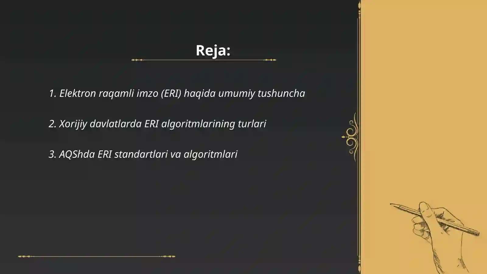 Xorijiy davlatlarning elektron raqamli imzo algoritmlari tahlili 2
