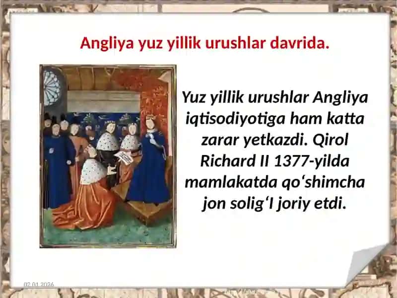 XI-XV asrlarda Angliya 2