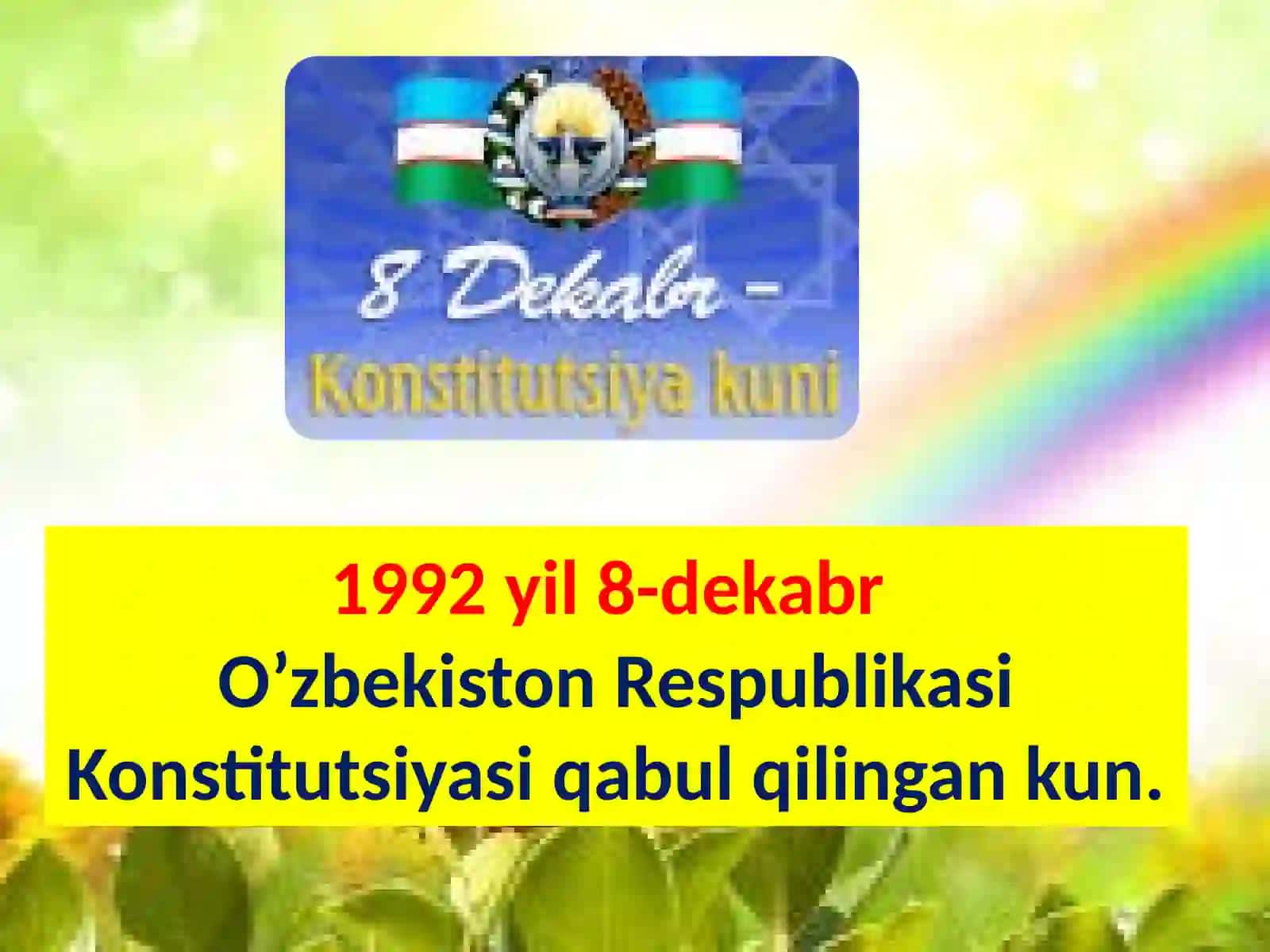 O'zbekiston Respublikasi Konstitutsiyasi 2