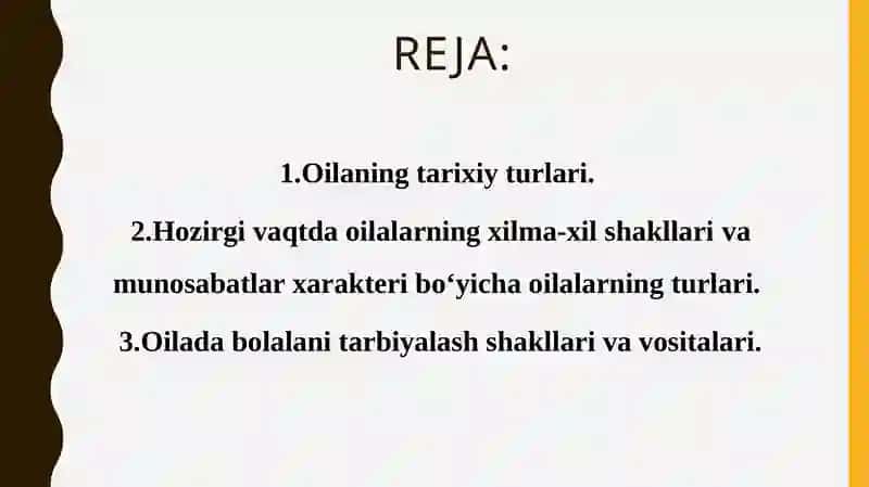 Oilaning turlari 2