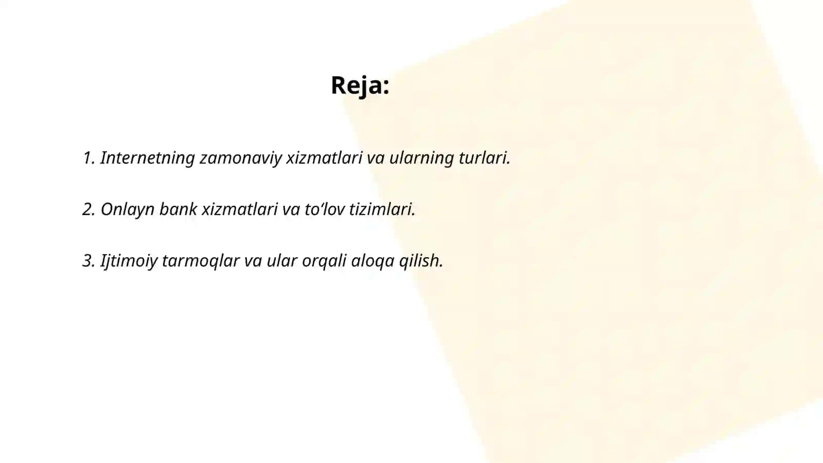 Internetning zamonaviy xizmatlari 2