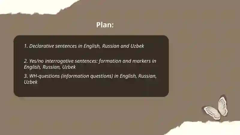 Types of sentence 2