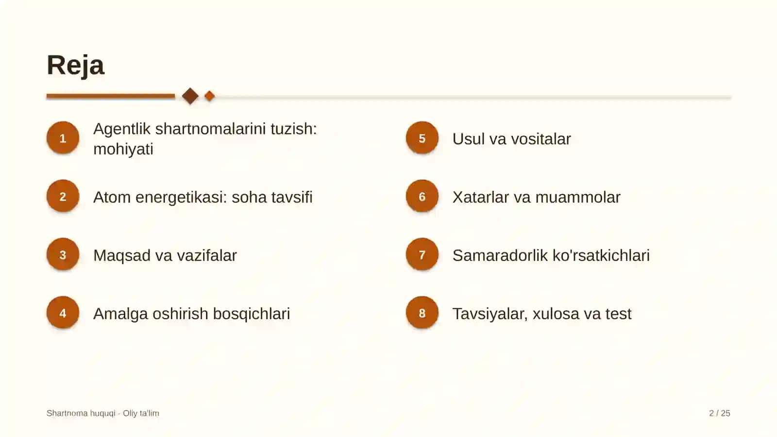 Atom energetikasida agentlik shartnomalarini tuzish 2