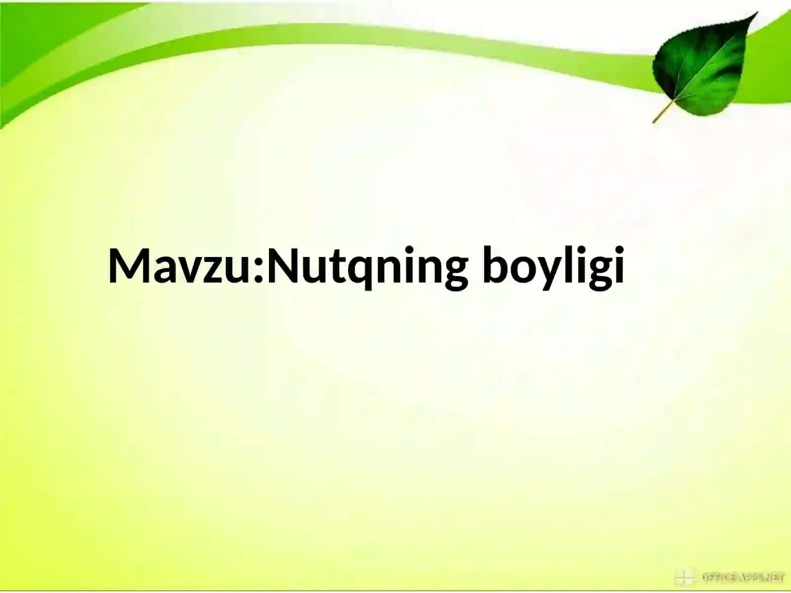 Nutqning boyligi 2