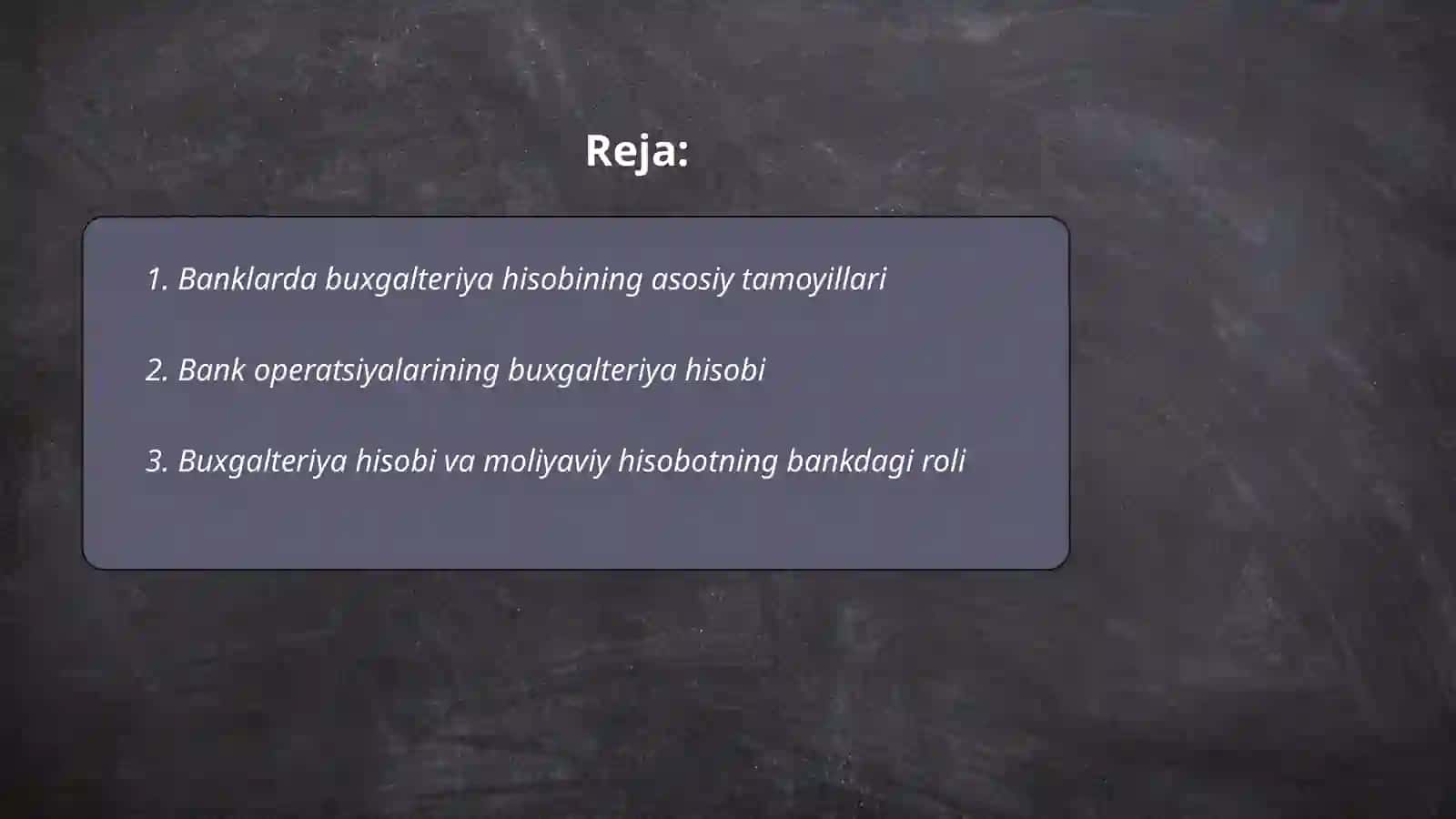 Banklarda buxgalteriya hisobini yuritish 2