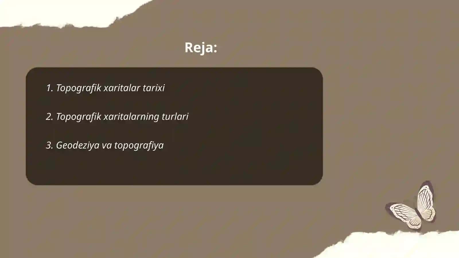 Topografik plan va xaritalar 2