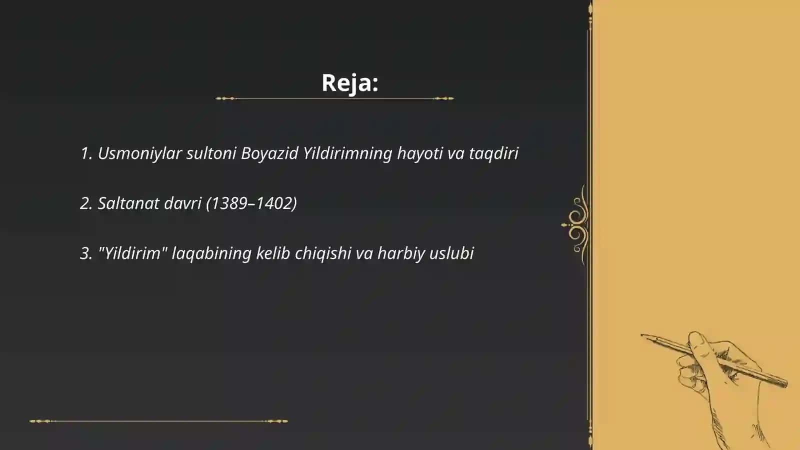 Usmoniylar Boyazid Yildirim 2
