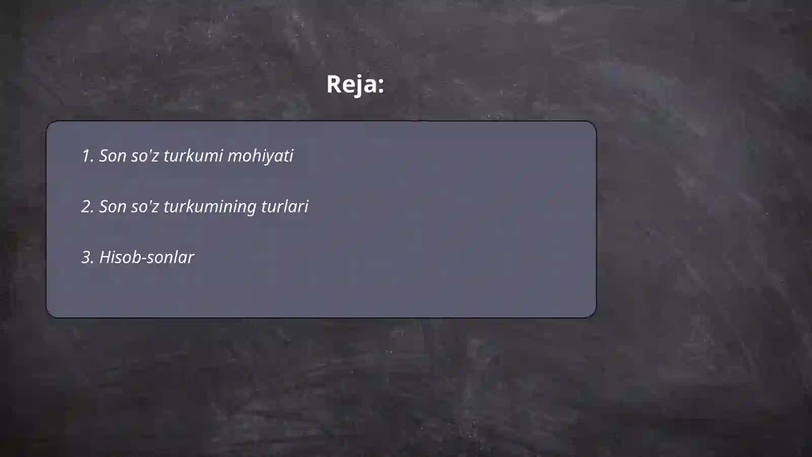 Son so'z turkumi 2