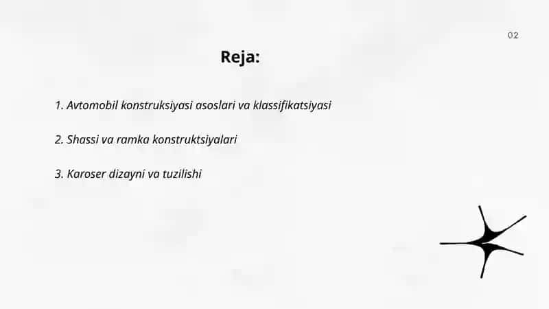 Avtomobil konstruksiyasi 2