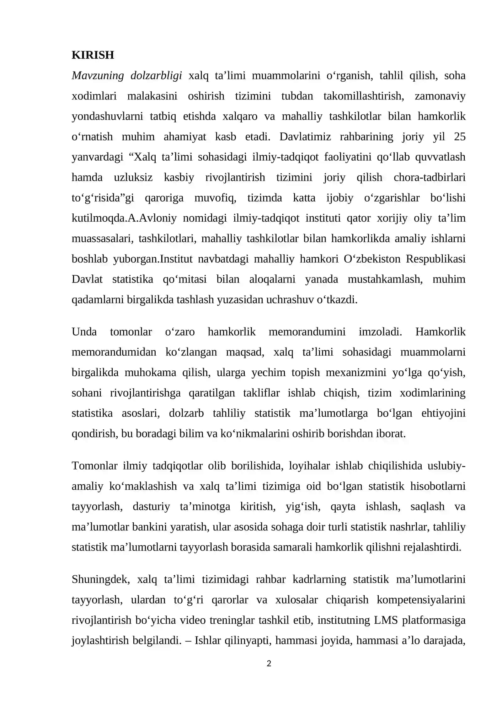 XALQ TA`LIMI STATISTIKASI 2